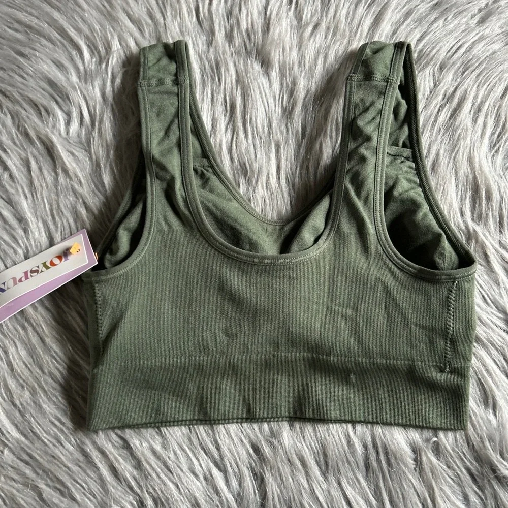 Joyspun Comfy Wireless‎ Bra Women's Size Medium Green Stretchy Pull Over NEW